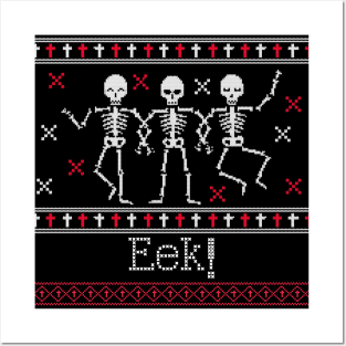 Eek! Halloween Skeleton Posters and Art